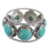 Southwest Turquoise Genuine Sterling Silver Ring Size 8-1/4 YX94009